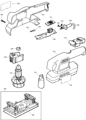 Page A Diagram and Parts List for CD400-BR 1 Black and Decker Sander Polisher